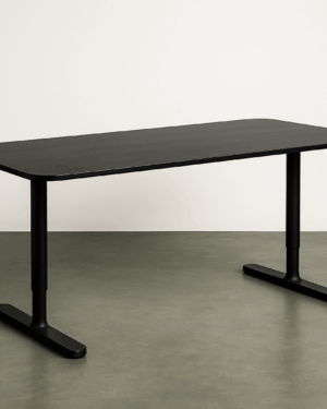 Large Wooden Black Desk